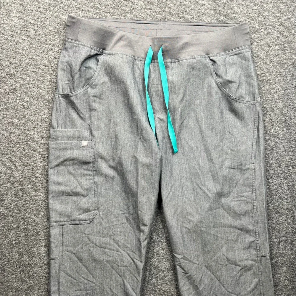 FIGS Scrub Pants Mens Medium Tall Gray Pockets Drawstring T21004T